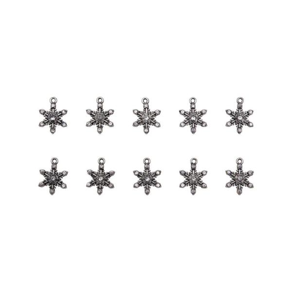 Tim Holtz - Idea Ology "Adornments Snowflakes" - Metall Charms Schneeflocke