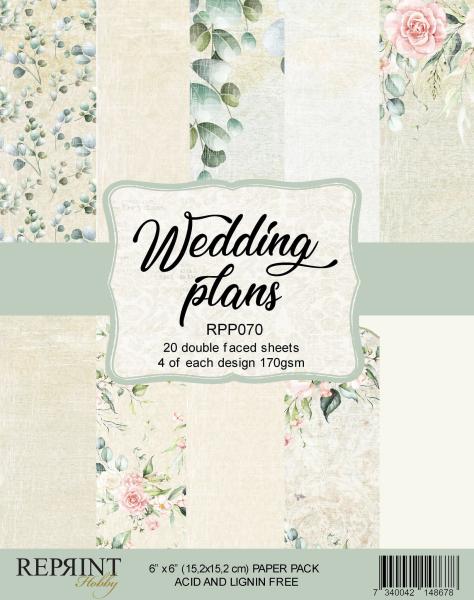 Reprint Wedding Plans 6x6 Inch Paper Pack