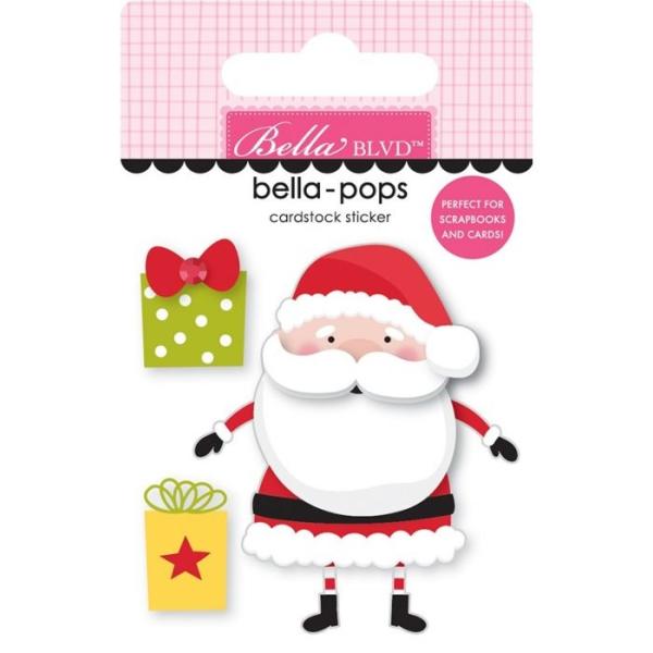 Bella BLVD is for Santa  Bella Pops -3 D Sticker