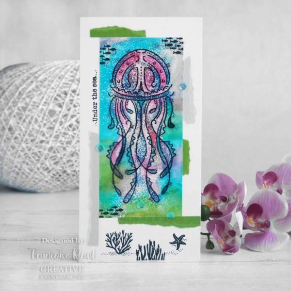 Woodware Jelly Fish   Clear Stamps - Stempel 