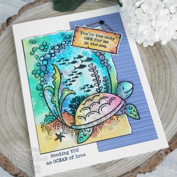 Woodware Underwater Oval Frame   Clear Stamps - Stempel 