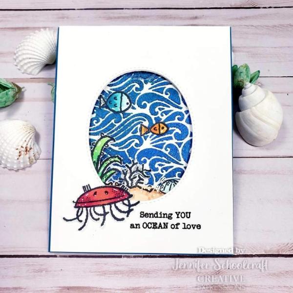 Woodware Sea Turtle   Clear Stamps - Stempel 