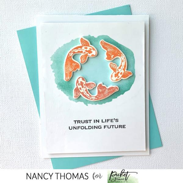 Picket Fence Studios Graceful Koi Clear Stamps 