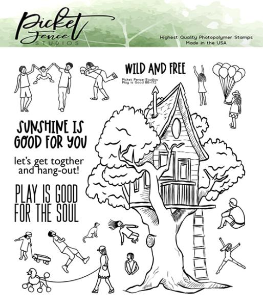 Picket Fence Studios Play Is Good  Clear Stamps 