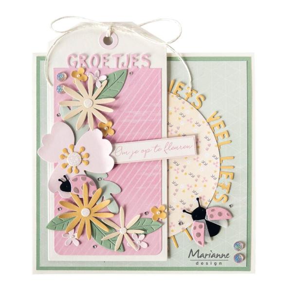 Marianne Design -  Paperset Fleurige groetjes by Marleen