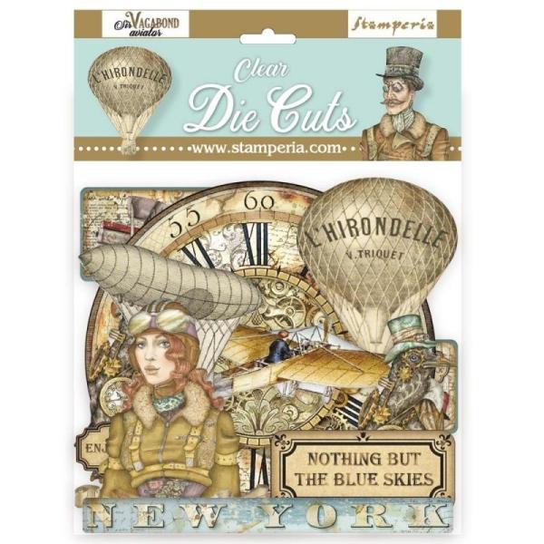 Stamperia "Sir Vagabond Aviator Clear" Die Cuts - Stanzteile