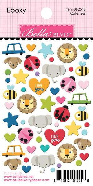 Bella BLVD Cuteness Epoxy  Sticker 