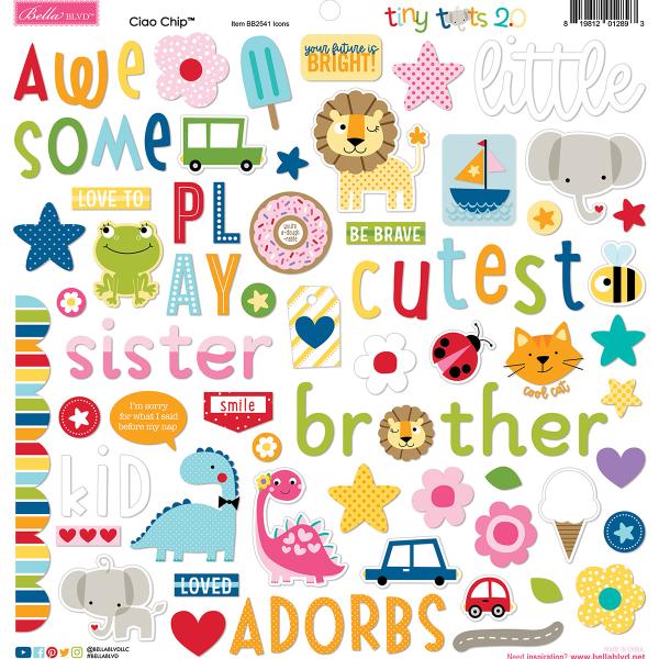 Bella BLVD Tiny Tots Chipboard Aufkleber