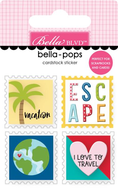 Bella BLVD Postage  Bella Pops -3 D Sticker