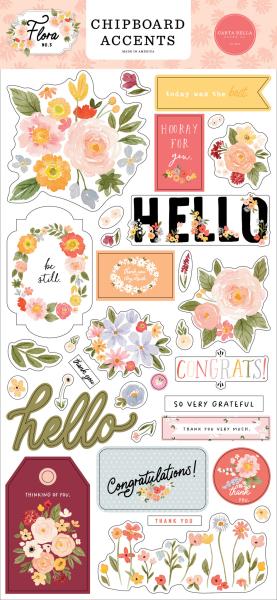 Carta Bella "Flora No.5 " Chipboard - Sticker