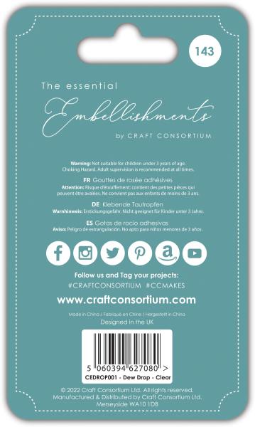 Craft Consortium Adhesive Dew Drops Clear  