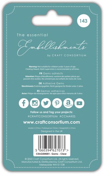 Craft Consortium Adhesive Rhinestone Gems Clear  - Strasssteine