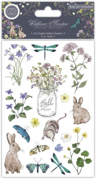 Craft Consortium Wildflower Meadow  - Rub on Transfer Sticker 