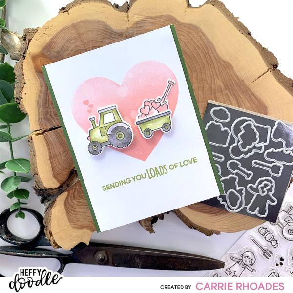 Heffy Doodle Heart Masquerade  Stencil - Schablone