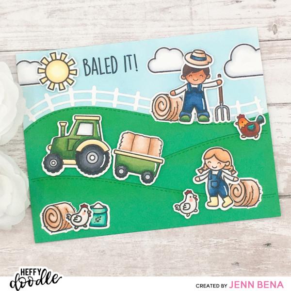 Heffy Doodle Farmyard Fun   Clear Stamps - Stempel 