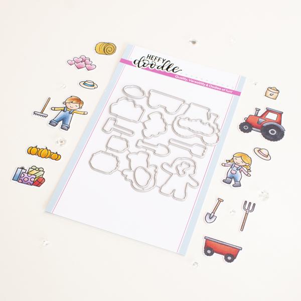 Heffy Doodle Farmyard Fun  Cutting Dies - Stanze