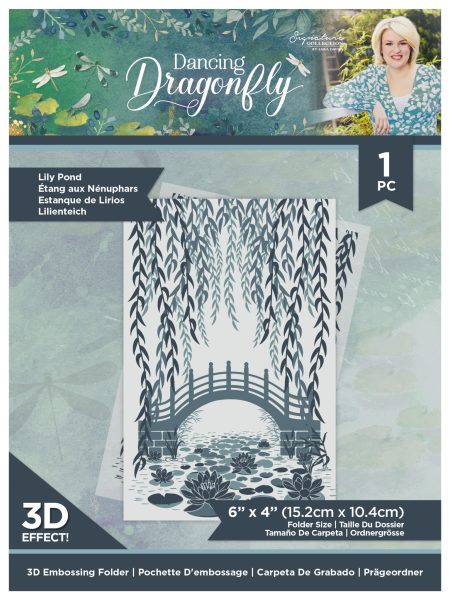 Crafters Companion -Dancing Dragonfly Lily Pond  - Prägefolder