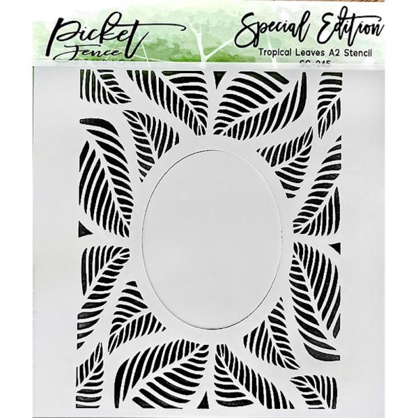 Picket Fence Studios Tropical Leaves Stencil - Schablone