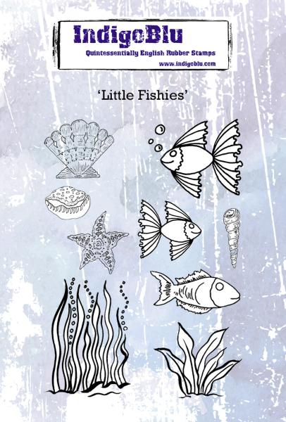 IndigoBlu "Little Fishies" A6 Rubber Stamp