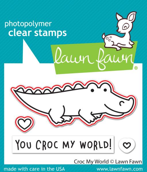 Lawn Fawn Craft Dies - "Croc My World" - Stanzen