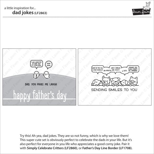 Lawn Fawn Stempelset "Dad Jokes" Clear Stamp