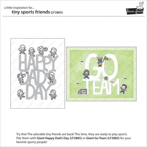 Lawn Fawn Stempelset "Tiny Sports Friends" Clear Stamp