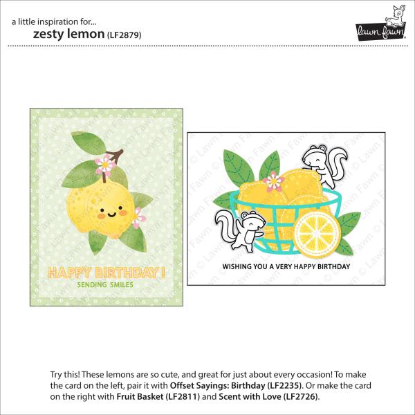 Lawn Fawn Craft Dies - "Zesty Lemon" - Stanzen