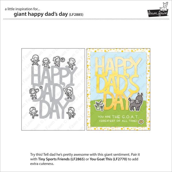 Lawn Fawn Craft Dies - "Giant Happy Dad's Day" - Stanzen