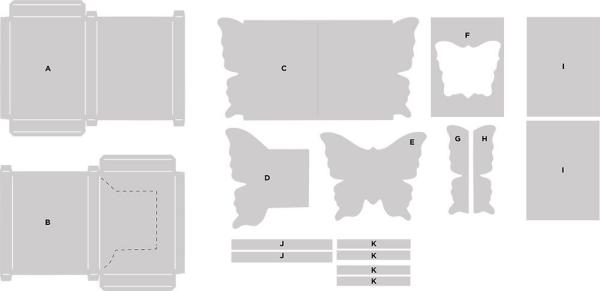 Crafters Companion -Butterfly Box  - 3D Templates