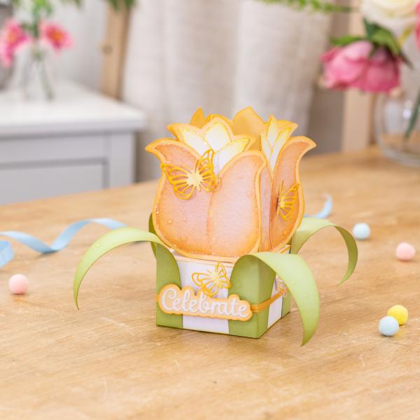 Crafters Companion -Tulip Box 3D Template  - 3D Templates