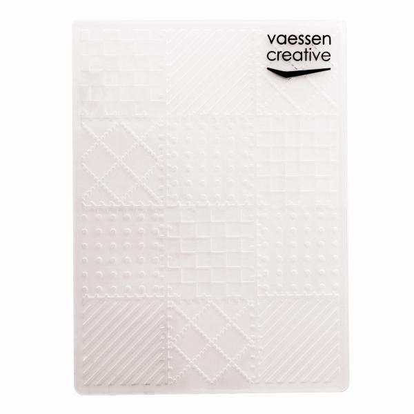 Vaessen Creative - Embossingfolder "Quiltblöcke" - Prägefolder