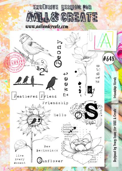 AALL and Create Friendship Florals  Stamps - Stempel A4