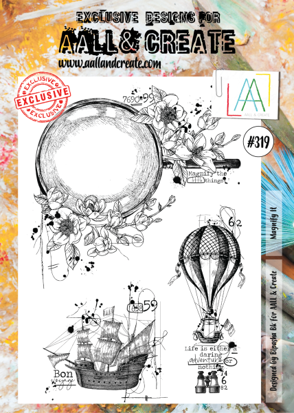 AALL and Create Magnify It  Stamps - Stempel A4