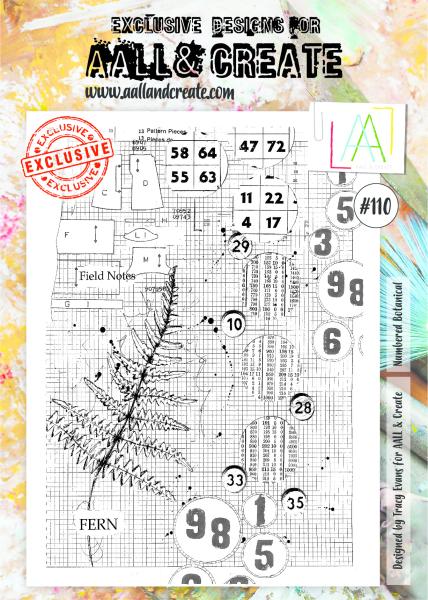 AALL and Create Numbered Botanical  Stamps - Stempel A4