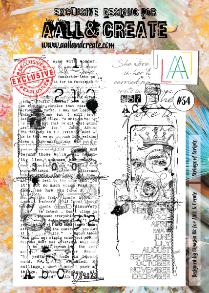 AALL and Create Strings n' Scripts  Stamps - Stempel A4