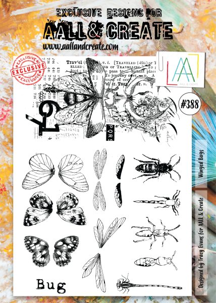 AALL and Create Winged Bugs  Stamps - Stempel A4