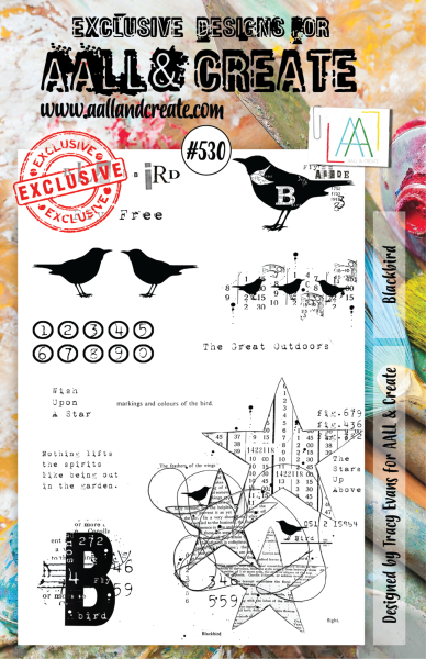 AALL and Create  Blackbird  Stamps - Stempel A5