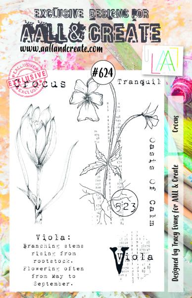 AALL and Create  Crocus  Stamps - Stempel A5