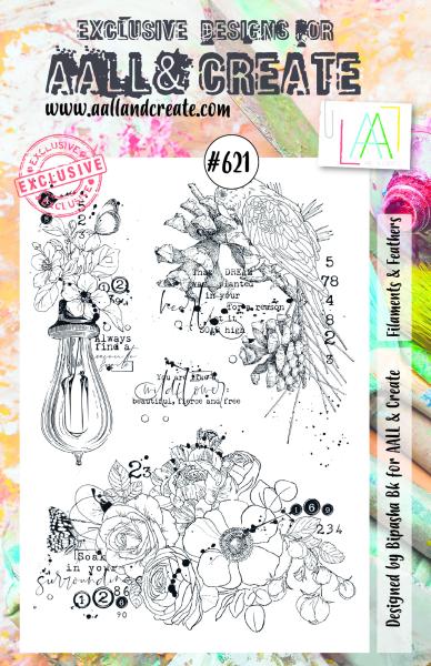 AALL and Create  Filaments & Feathers  Stamps - Stempel A5