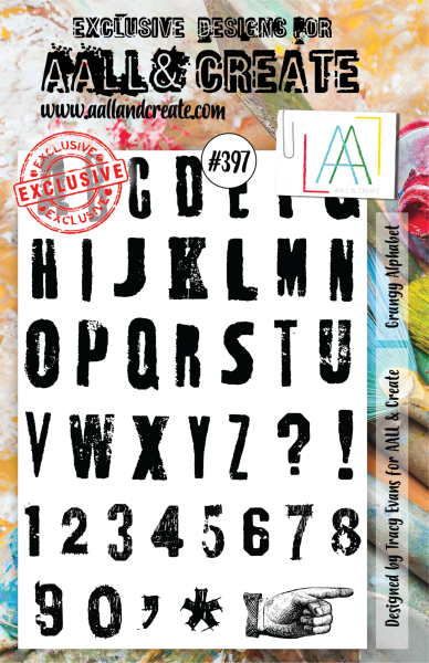 AALL and Create  Grungy Alphabet  Stamps - Stempel A5