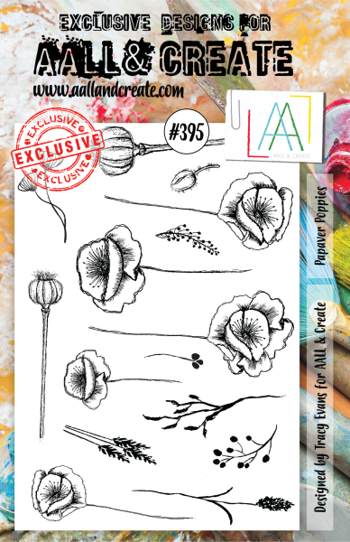 AALL and Create  Papaver Poppies  Stamps - Stempel A5