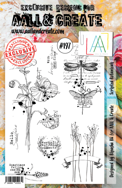 AALL and Create  Scripted Botanicals  Stamps - Stempel A5