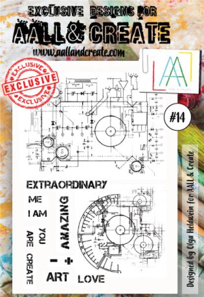 AALL and Create  Blueprint  Stamps - Stempel A6