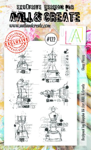 AALL and Create  Chess Pieces  Stamps - Stempel A6