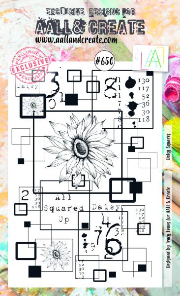 AALL and Create  Daisy Squares  Stamps - Stempel A6