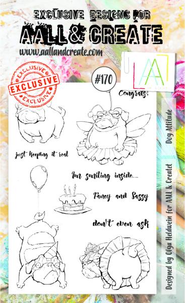 AALL and Create  Dog Attitude  Stamps - Stempel A6