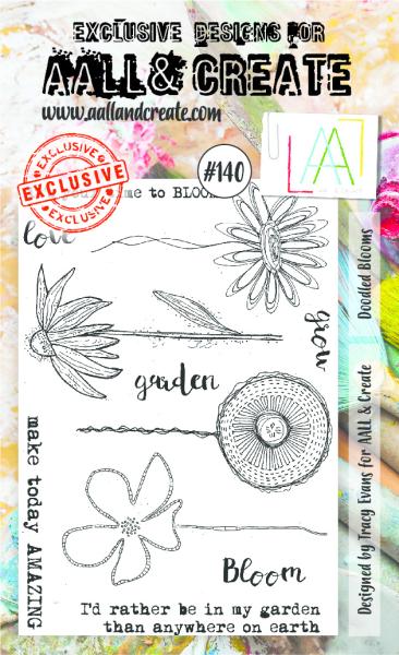 AALL and Create  Doodled Blooms  Stamps - Stempel A6