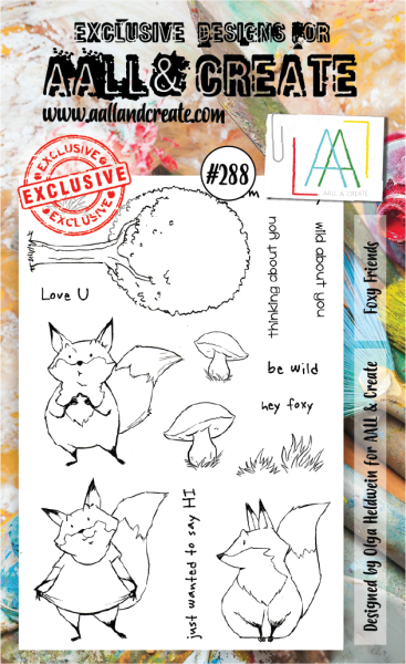 AALL and Create  Foxy Friends  Stamps - Stempel A6