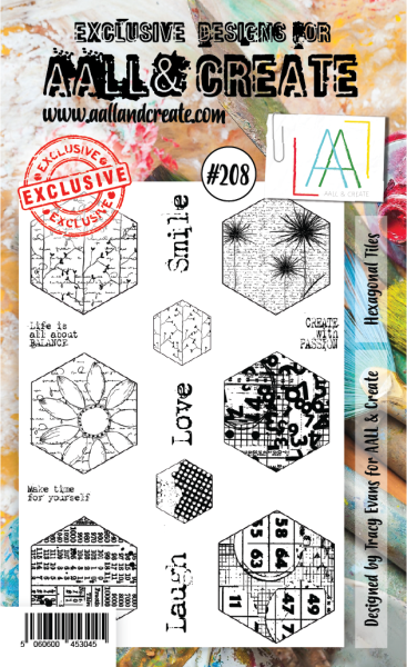 AALL and Create  Hexagonal Tiles  Stamps - Stempel A6