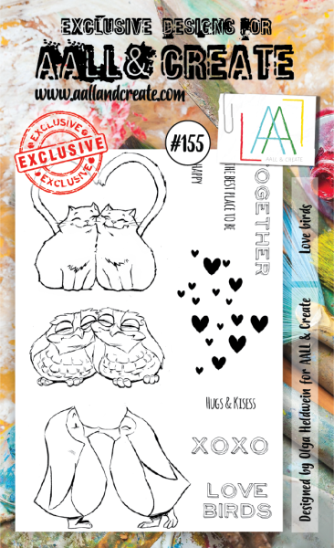 AALL and Create  Love Birds  Stamps - Stempel A6